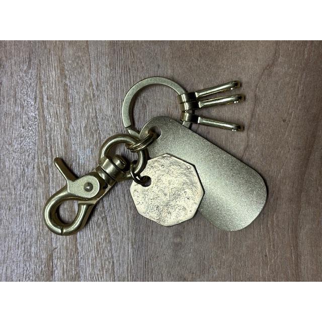 爆買Hawk Company ホークカンパニー 靴ベラ シューホーン型 キーホルダー アンティーク加工 真鍮  3連キーフック 日本製 カジュアル メンズ レディース 7552 | Hawk Company | 03