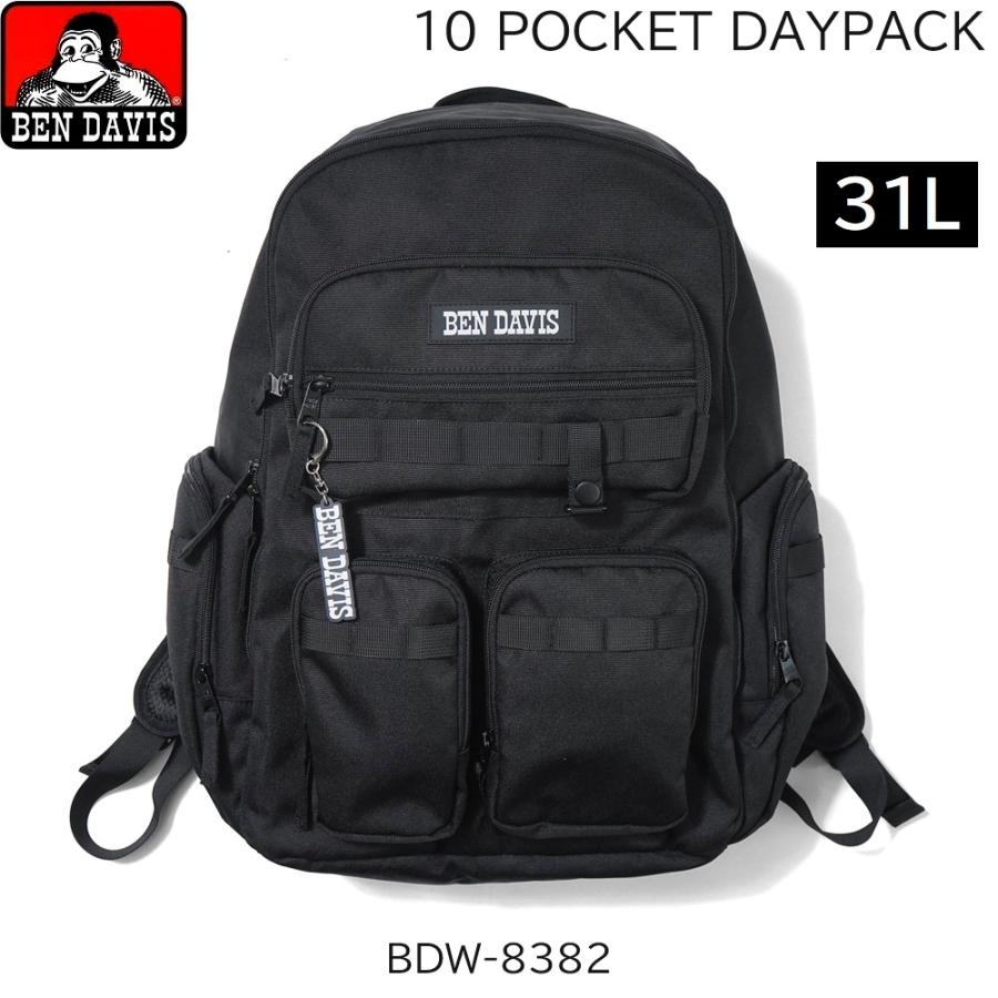 BEN DAVIS（ベンデイビス） リュック 大容量 31L 黒 撥水加工 