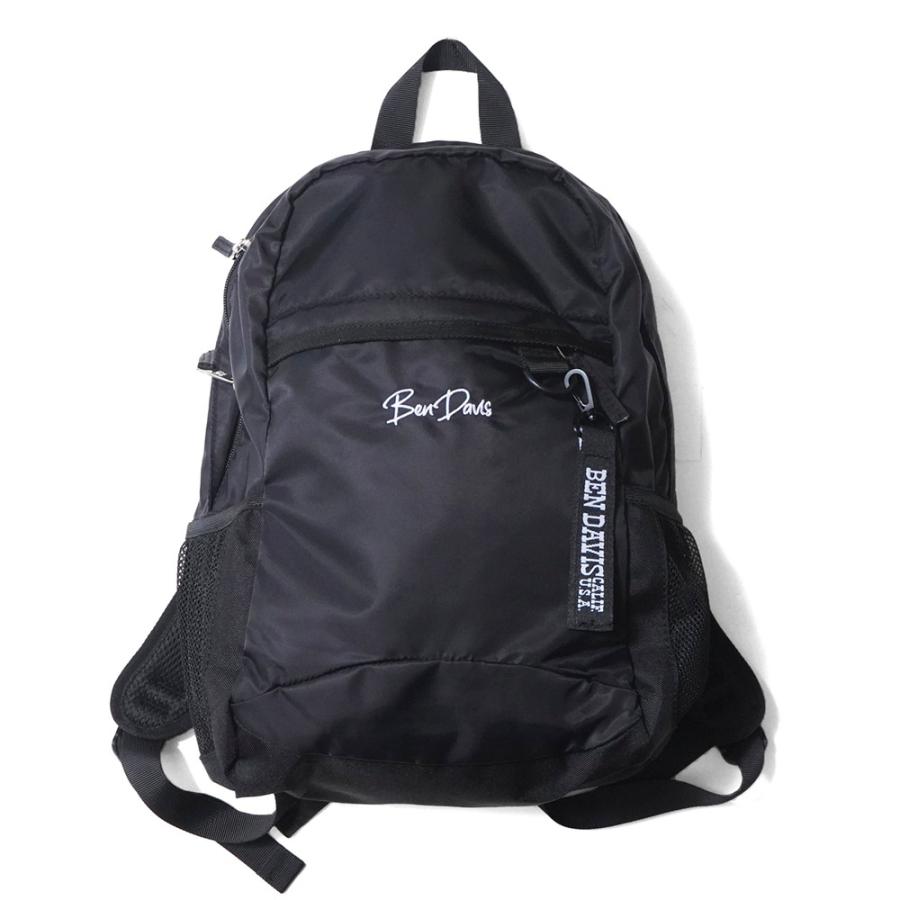 BEN DAVIS（ベンデイビス） リュック ミニ 12L 小型 黒 ナイロン 光沢 