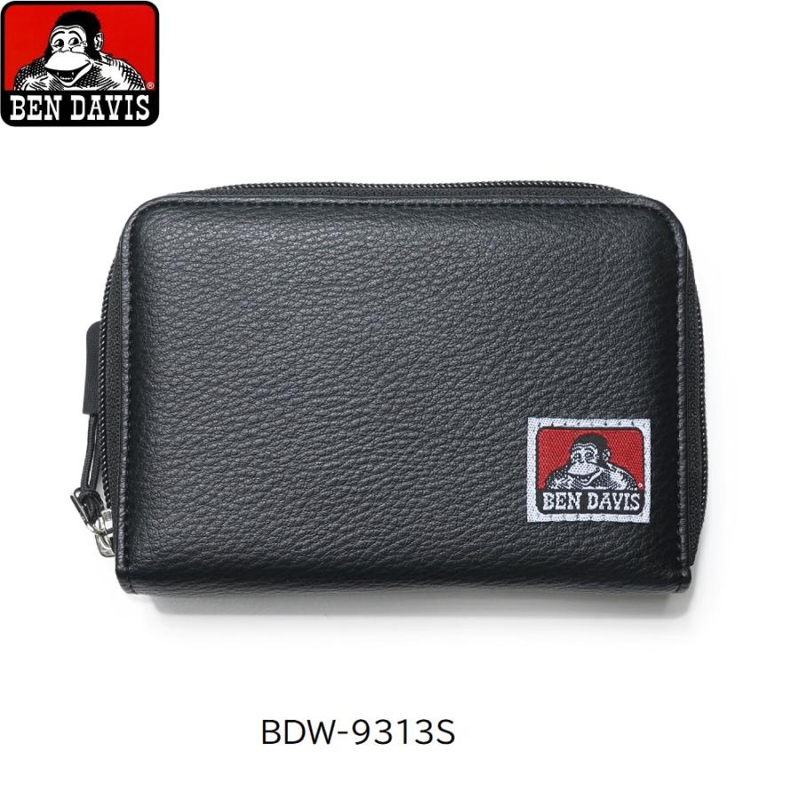BEN DAVIS ベンデイビス 二つ折り財布 シボ入り ラウンド