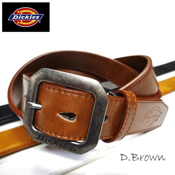 Dickies（ディッキーズ） 35mm PUレザーベルト 合皮 八角型バックル