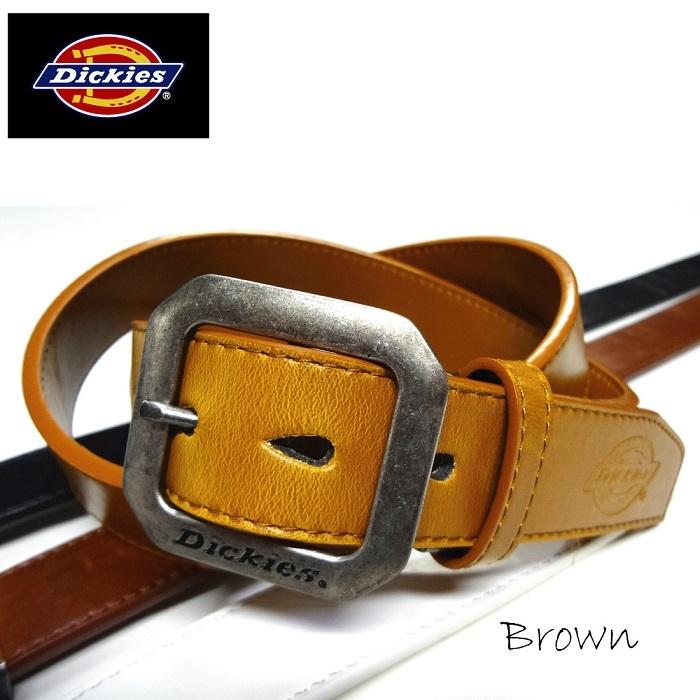 Dickies ディッキーズ 35mm PUレザーベルト 合皮 八角型バックル Dickies ディッキーズ 35mm PUレザーベルト 合皮 八角型バックル
