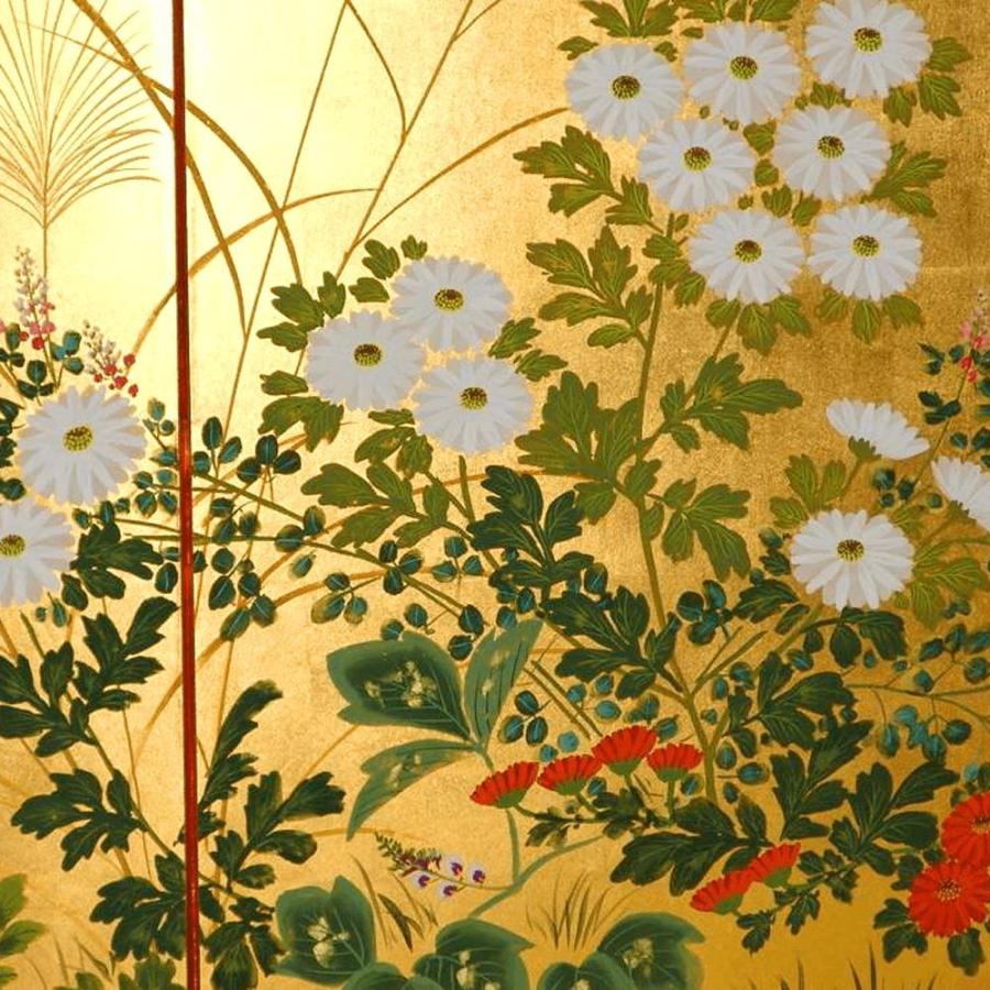 4枚金屏風/ 富永寿峰(平金押し) : SELECT JAPAN - 通販 4枚金屏風/ 富永寿峰(平金押し) : SELECT JAPAN - 通販
