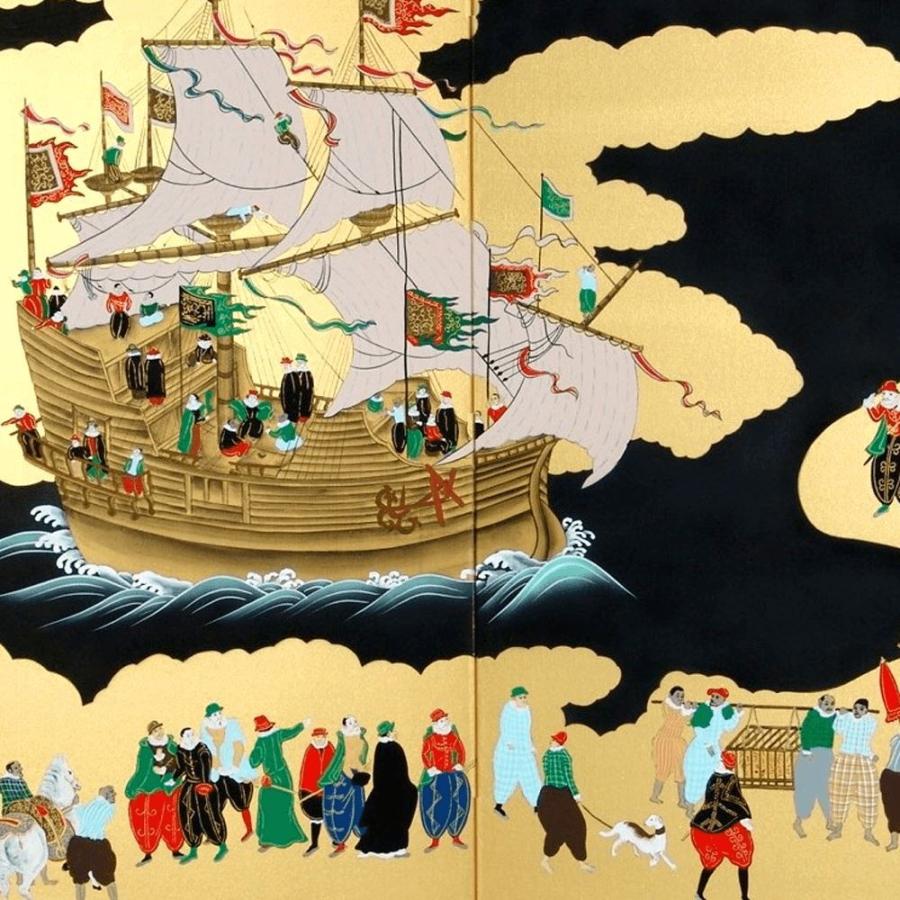 4枚金屏風/ 松井翔雲（南蛮絵巻） : SELECT JAPAN - 通販 - Yahoo