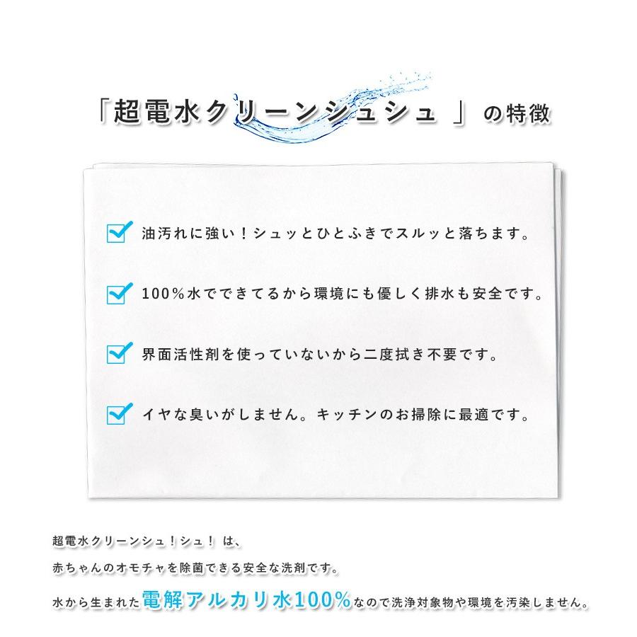 除菌クリーナー 超電水クリーンシュシュ つめかえ用 4L お徳用 掃除用品 電解アルカリ洗浄水 ケミコート