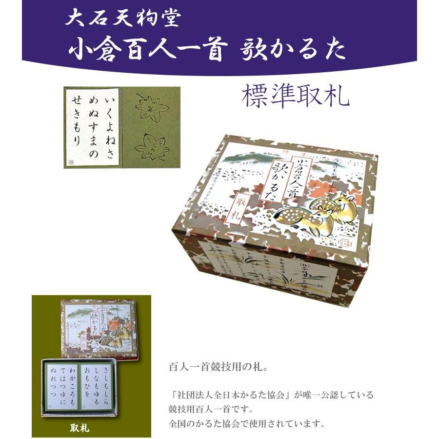 百人一首 小倉百人一首 歌かるた 標準取札 大石天狗堂 日本伝統玩具｜select-mofu-y｜02