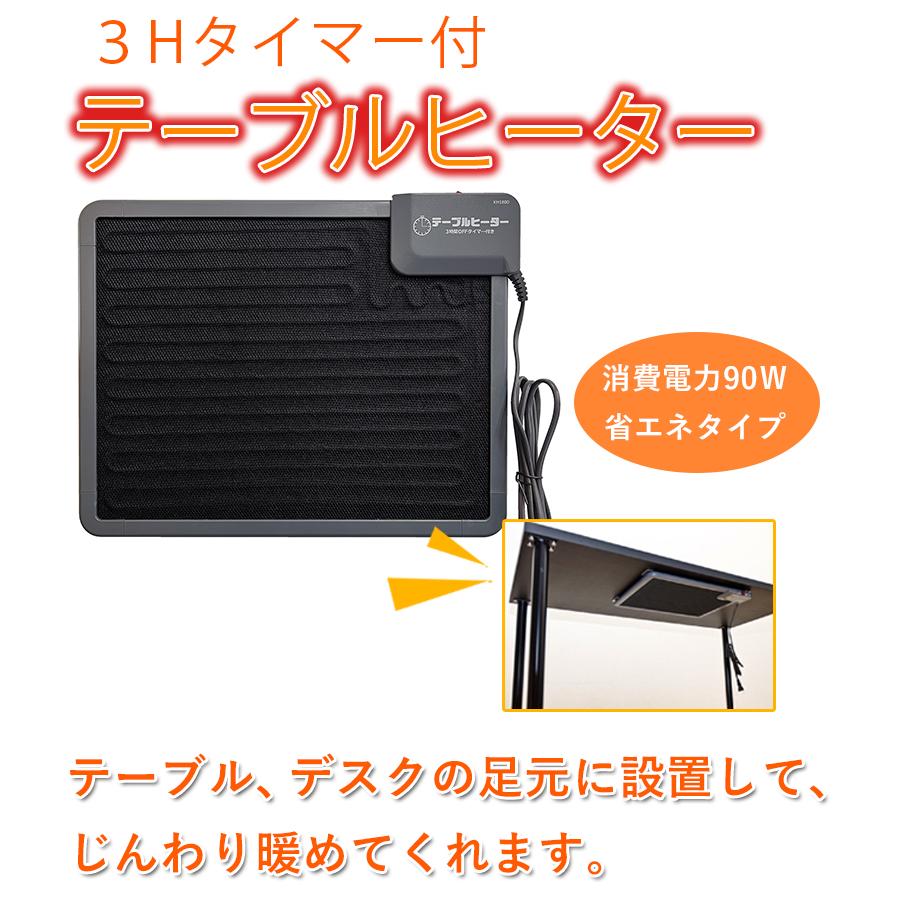 クレオ 3Hタイマー付 テーブルヒーター KH1800 デスクヒーター 足暖