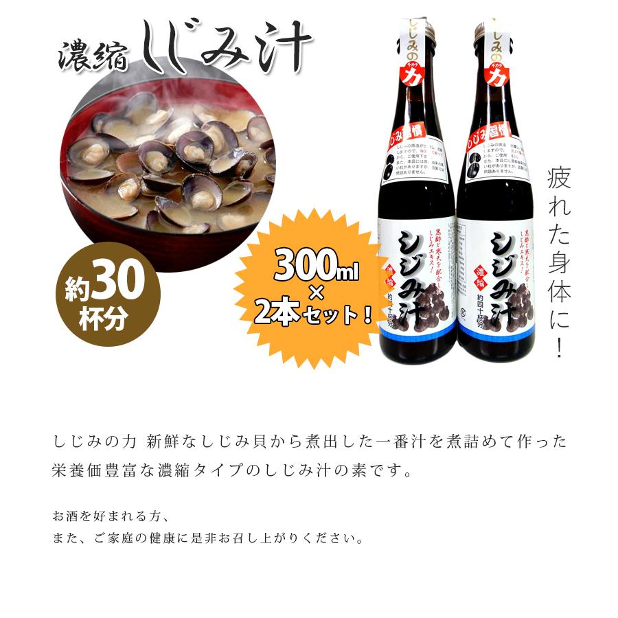 しじみ汁 濃縮 300ml×2本セット しじみ出汁 和風調味料 だしの素