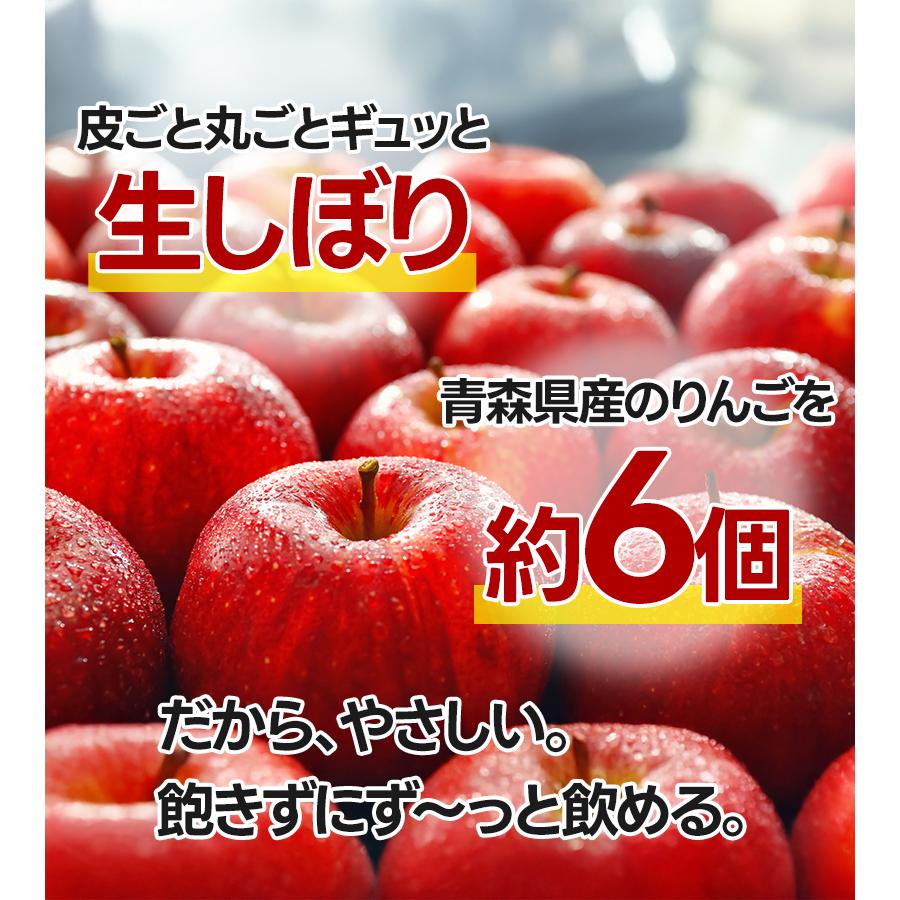 青森 りんごジュース 100%ストレート果汁 1000g×6本セット 林檎