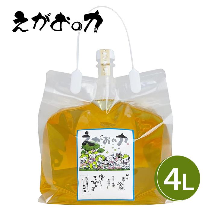 えがおの力 詰め替え用 4L 洗濯用・食器用 液体洗剤 多目的クリーナー オーガニック洗浄剤 大容量 鶴田商会（Yahoo!・ライフスタイル&生活雑貨のMofu）