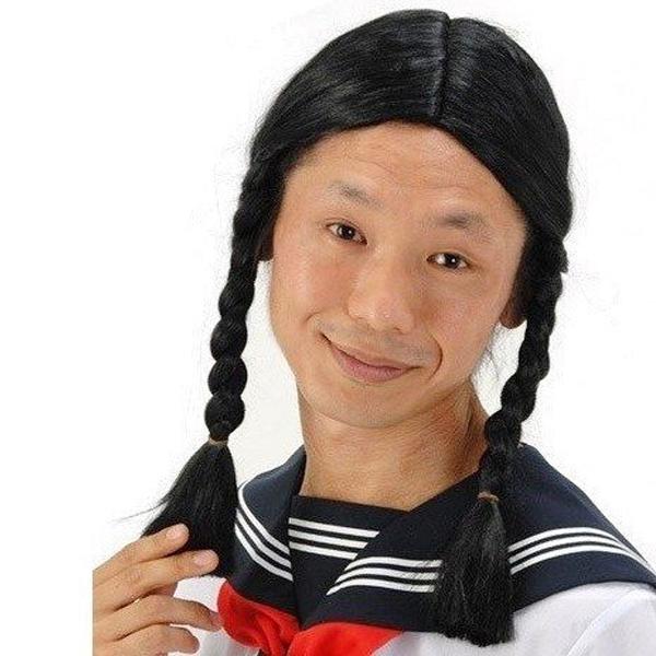 変身グッズ みつあみかつら ブラック PD147A ハロウィン ウィッグ 仮装