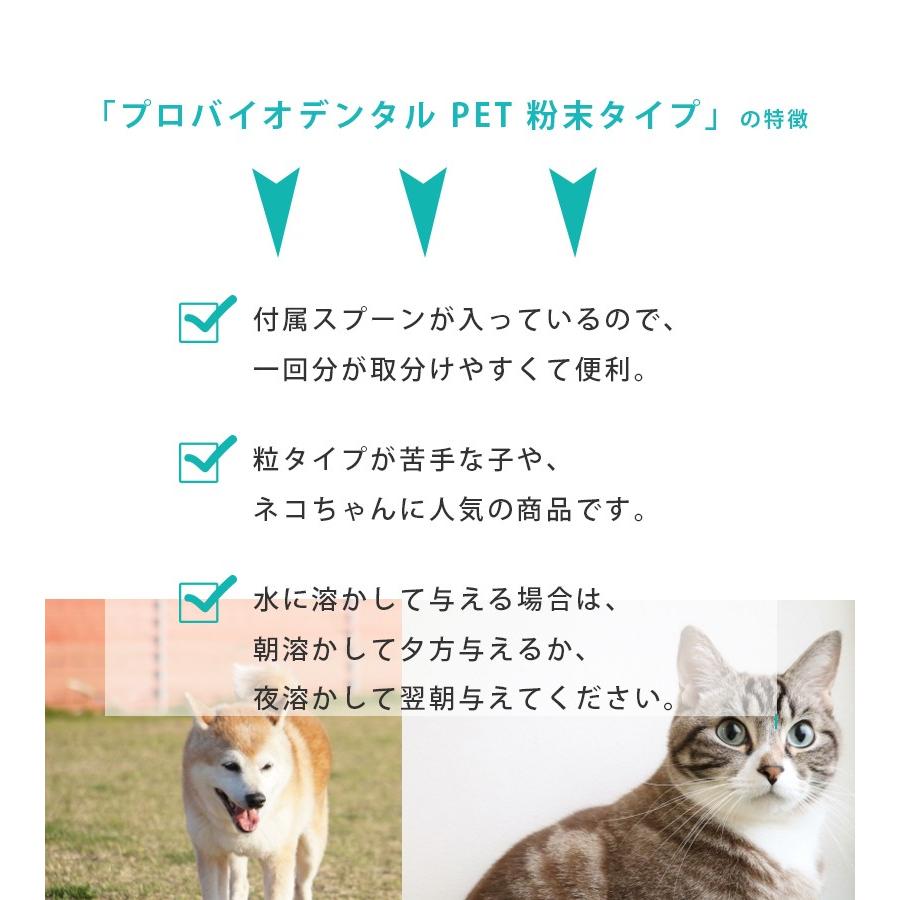 プロバイオデンタルペット 9.8g 粉末タイプ 無風味 犬猫用 口腔善玉菌 サプリメント ペット用品｜select-mofu-y｜03