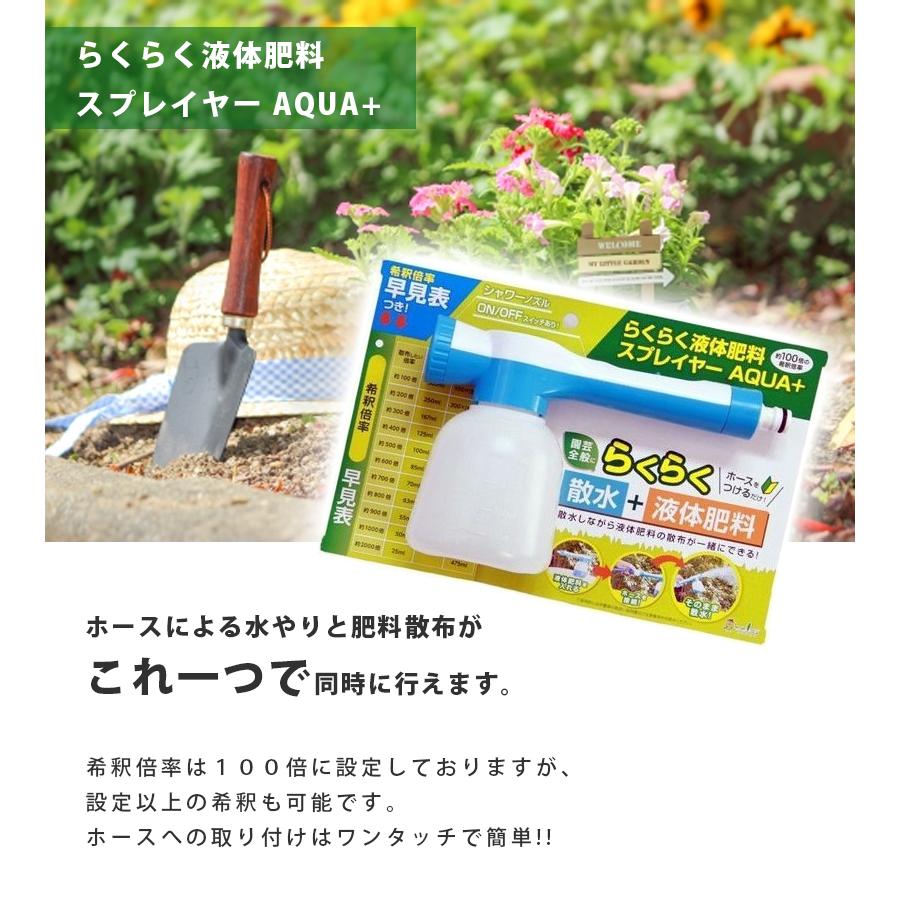 トヨチュー らくらく液体肥料スプレイヤー AQUA+ 液体肥料 家庭菜園 ガーデニング 園芸 散布 散水 水やり｜select-mofu-y｜02