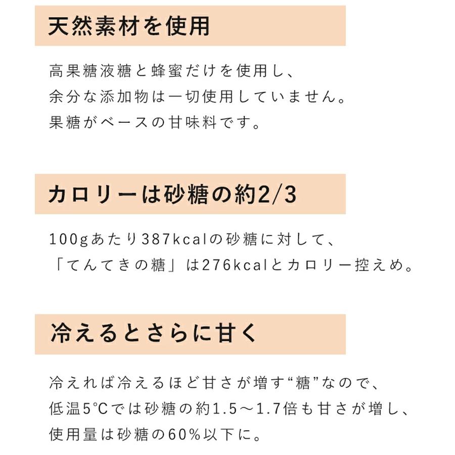 天然甘味料 てんてきの糖 1200g×12本セット 紙パック はちみつ入り 調味料 やまと蜂蜜 砂糖代用 ジャビー｜select-mofu-y｜05