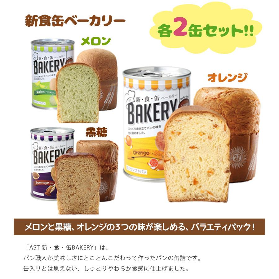 非常食 パンの缶詰 保存食 新食缶ベーカリー 缶入りソフトパン 3種6缶