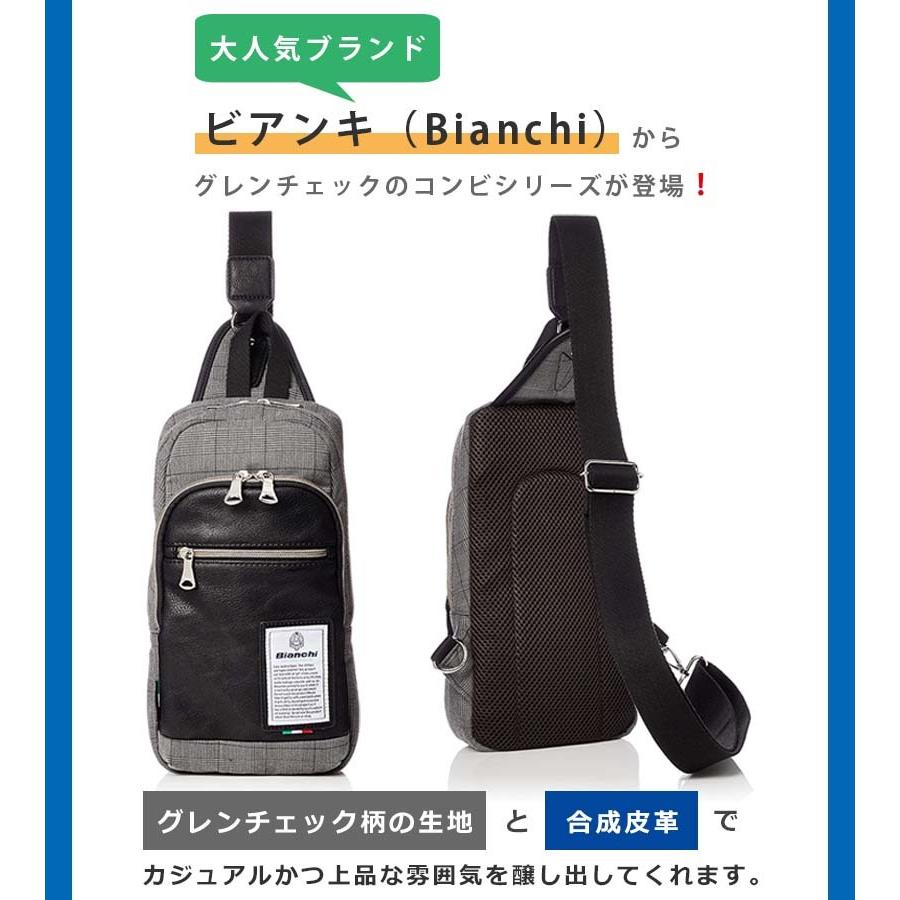 ビアンキ ボディバッグ グレンチェック 全3色 メンズ 鞄 ワンショルダーバッグ おしゃれ かっこいい ギフト Bianchi｜select-mofu-y｜02