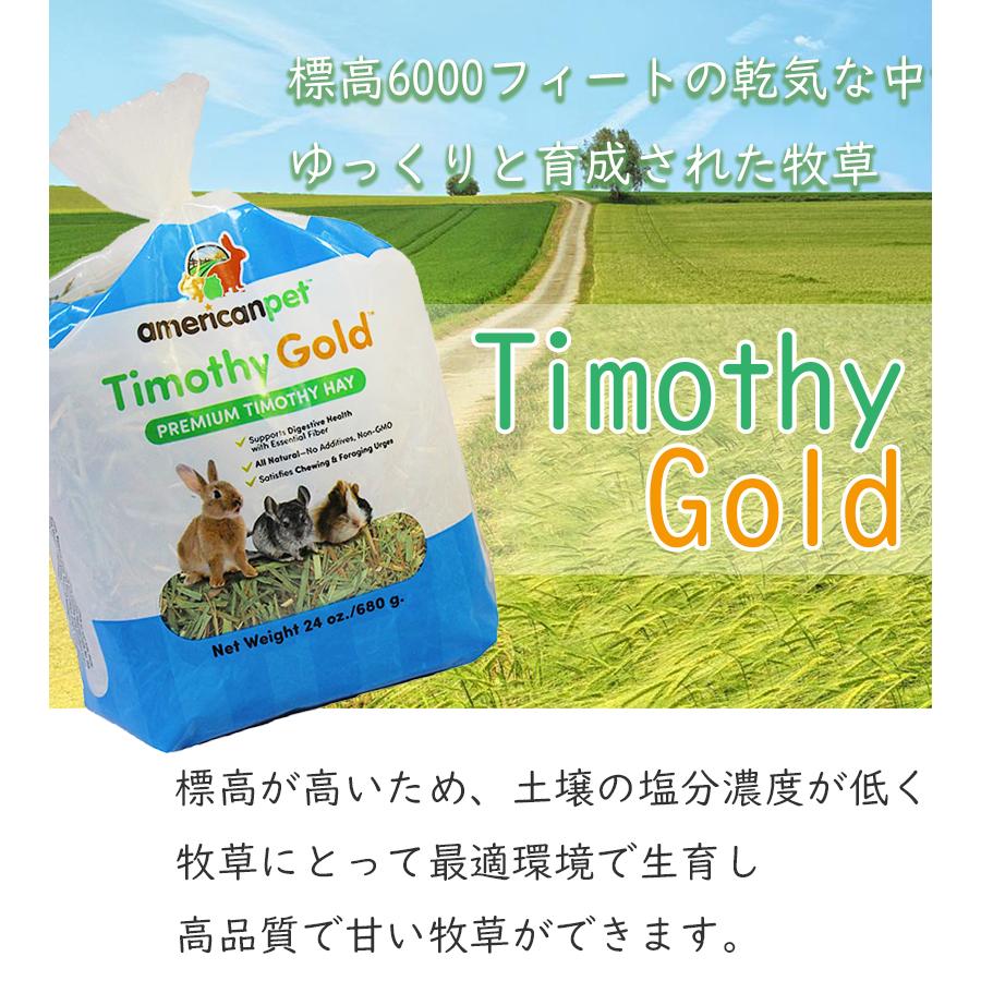 アメリカンペットダイナー チモシーゴールド2番刈り 680g 小動物