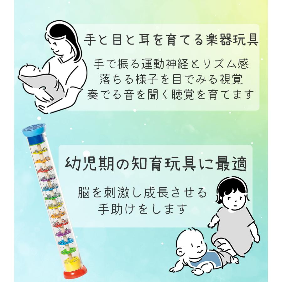 知育玩具 ゴルネスト＆キーゼル レインスティック クリア G61947