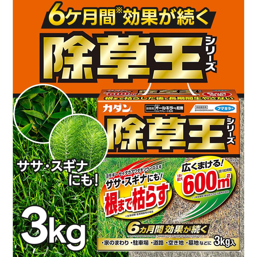 フマキラー 除草剤 カダン 除草王 オールキラー 3kg 選べるセット 粒剤