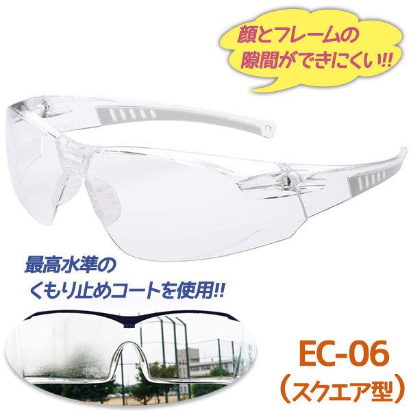 アイケアグラス プレミアム スポーティースクエアシェイプ Ec 06 飛沫対策メガネ 保護眼鏡 エリカオプチカル 医療用 超格安一点 大人用 感染予防ゴーグル