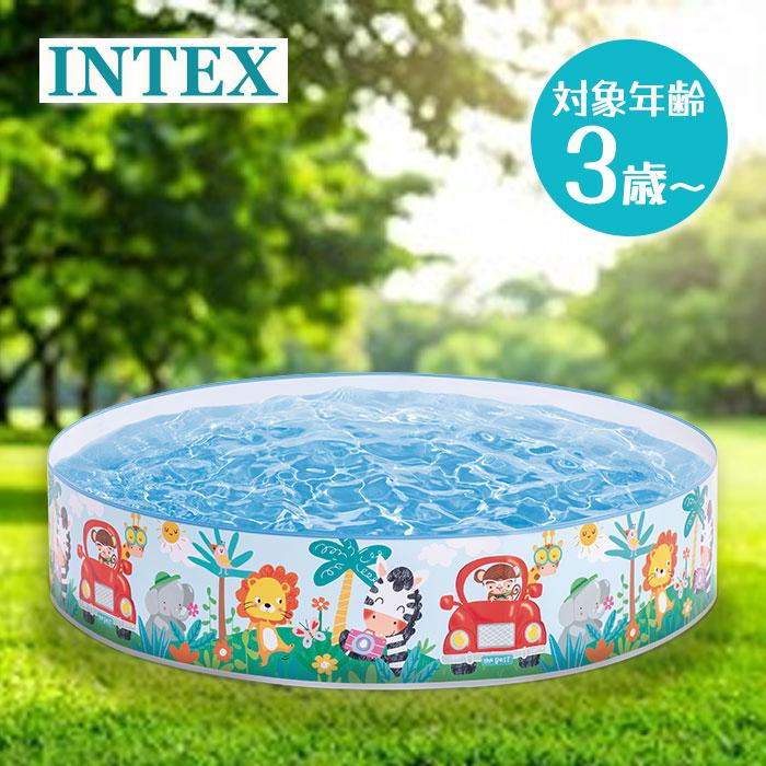 インテックス　プール　動物 INTEX インテックス アニマルアドベンチャー スナップセットプール 122