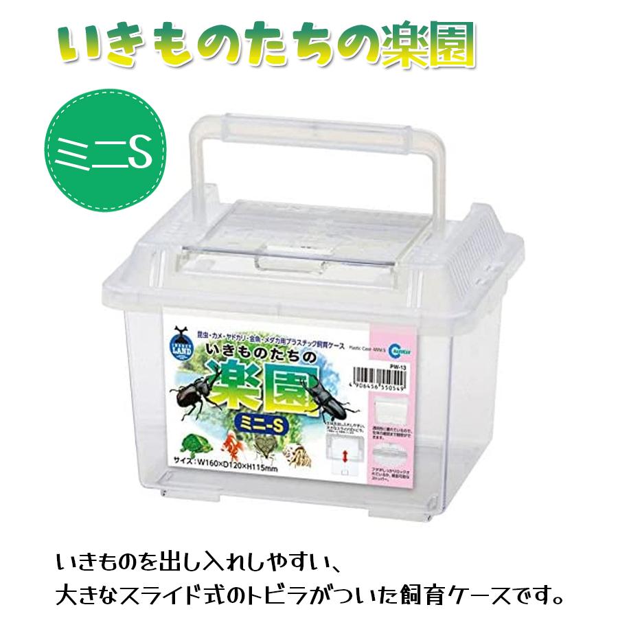 昆虫 飼育ケース マルカン プラケース いきものたちの楽園 ミニSサイズ