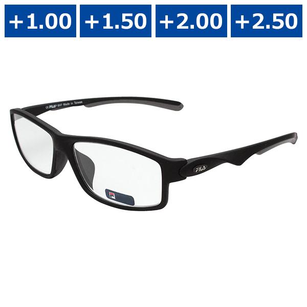 人気海外一番 老眼鏡 おしゃれ メンズ レディース Fila リーディンググラス Sf3000r 60 ブラック 選べる度数 遠視 女性 男性 かっこいい ギフト
