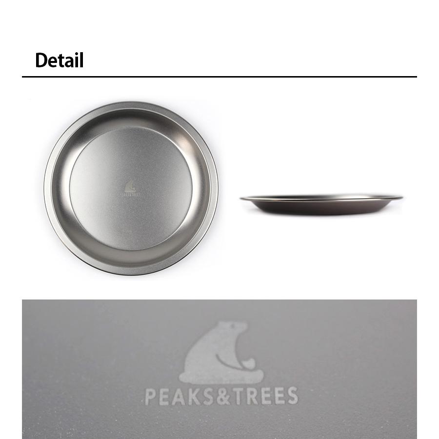 PEAKS＆TREES キャンプ お皿 アウトドア 食器 チタン製 プレート