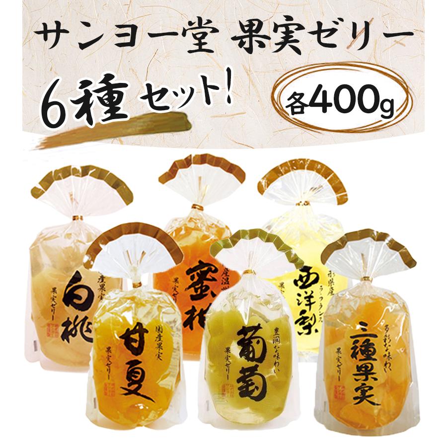 サンヨー堂 ゼリー 詰め合わせギフト フルーツゼリー 6種各1個セット