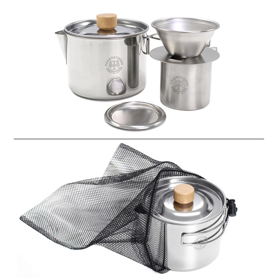PEAKS＆TREES キャンプ 調理器具 アウトドア クッカー 1Lケトル