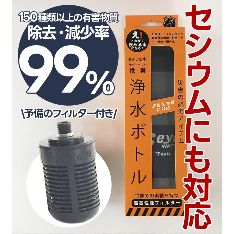 セイシェル　Seychelle携帯浄水器（スタンダード）＆交換フィルターセット Amazon | Seychelle(ヴォーテックス) セイシェル「携帯浄水