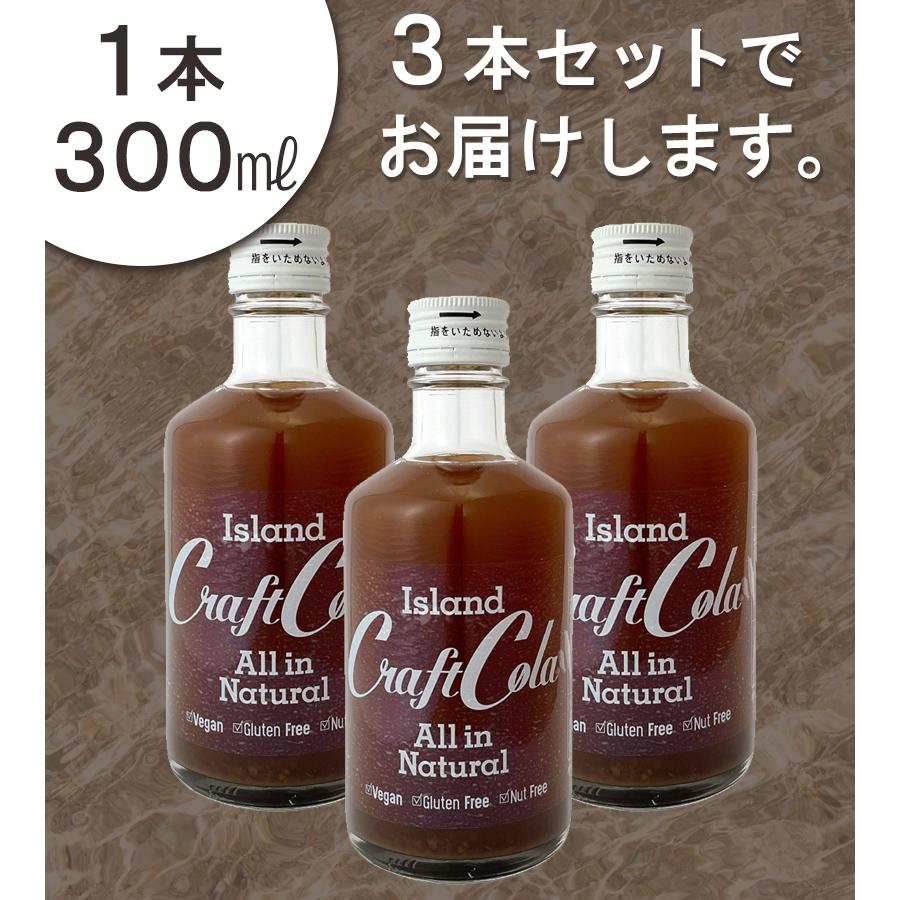沖縄 アイランド クラフトコーラ 300ml×3個セット 清涼飲料水 割り物
