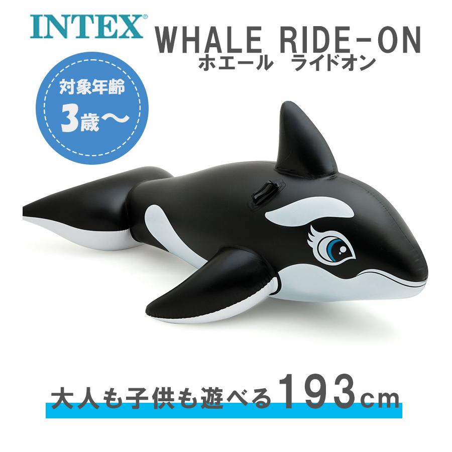 浮き輪 シャチ インテックス ホエールライドオン 58561 子供 大人
