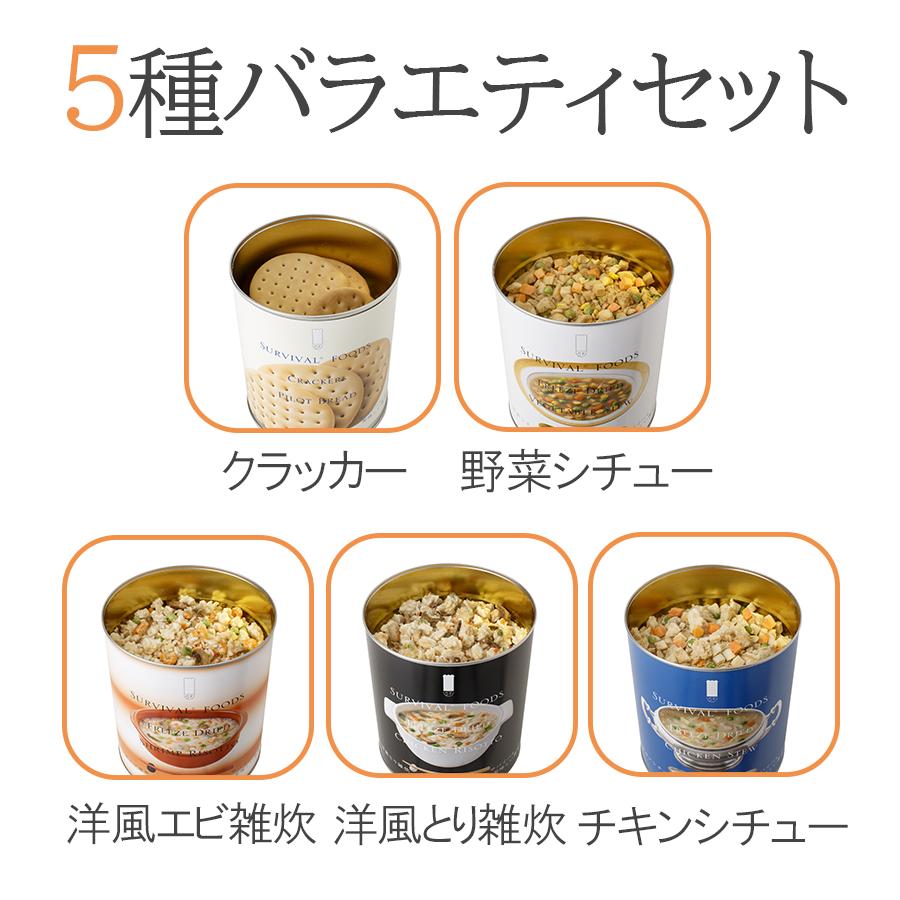 保存食 非常食 バラエティセット 小缶6個セット サバイバルフーズ 25年