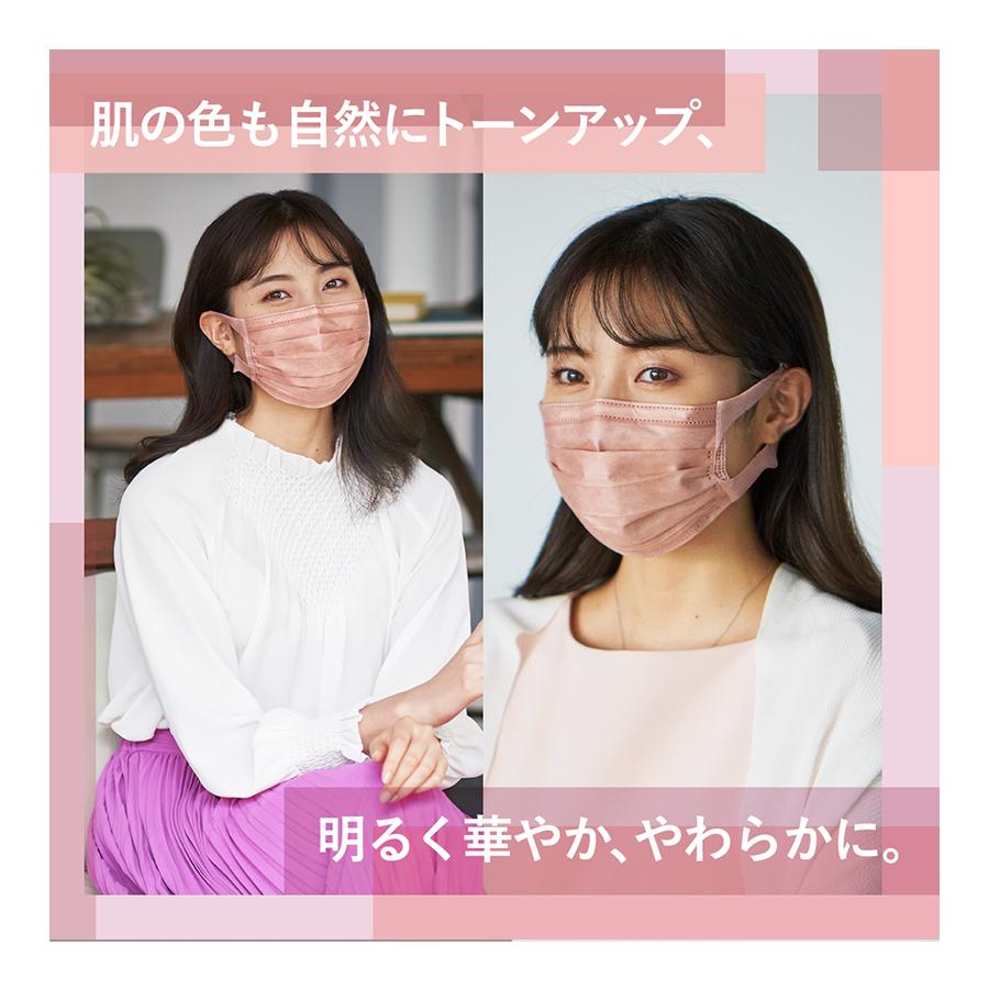 不織布マスク ハイパーブロックマスク エリカラ ローズ 小さめサイズ