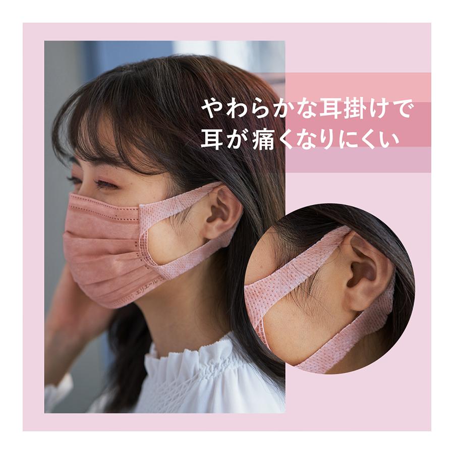 不織布マスク ハイパーブロックマスク エリカラ ローズ 小さめ