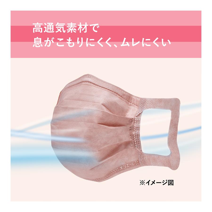 不織布マスク ハイパーブロックマスク エリカラ ローズ 小さめ