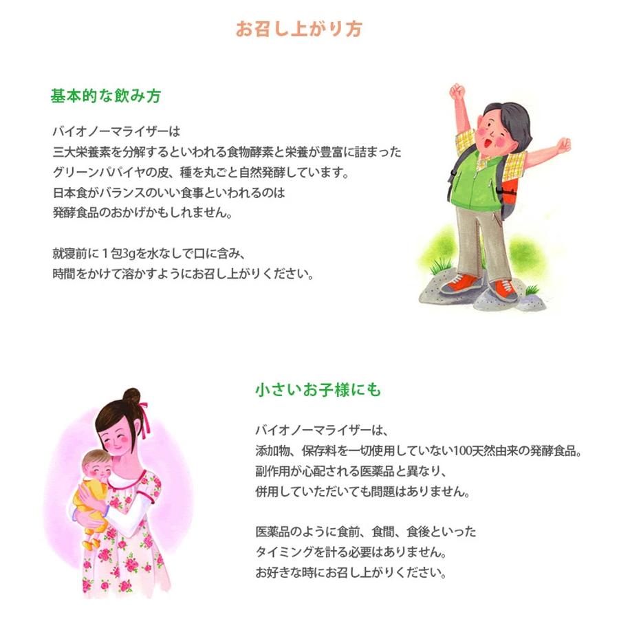 バイオ ノーマライザー 3g×30包×3個セット 青パパイヤ 酵素 栄養補助