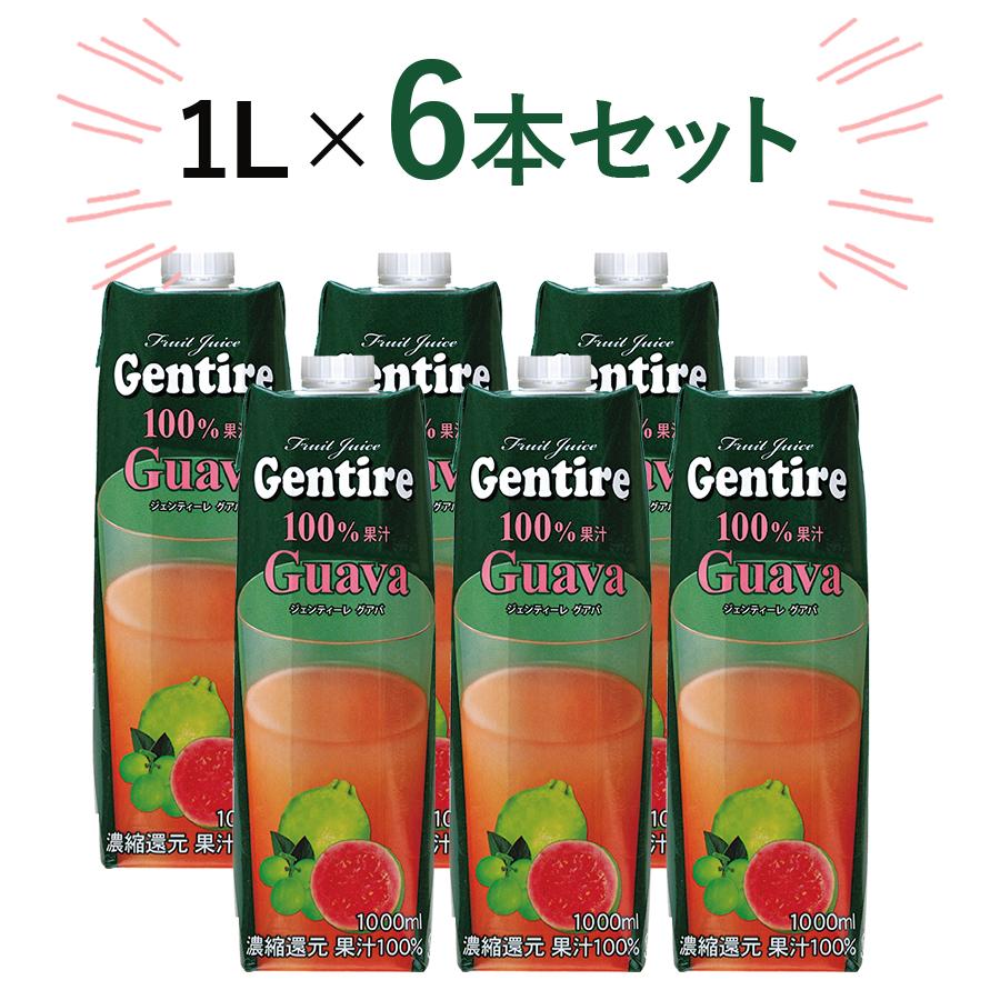 ジェンティーレ グァバジュース 1000ml ×6個セット 100％果汁