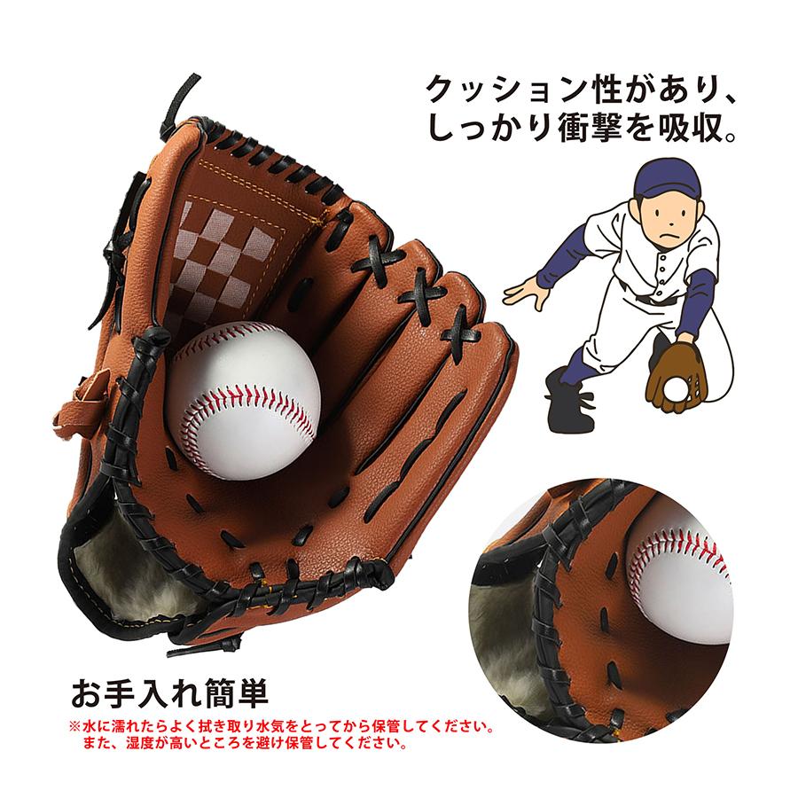 野球 グローブ 軟式 大人 子供 11.5インチ 右利き 左利き 全3