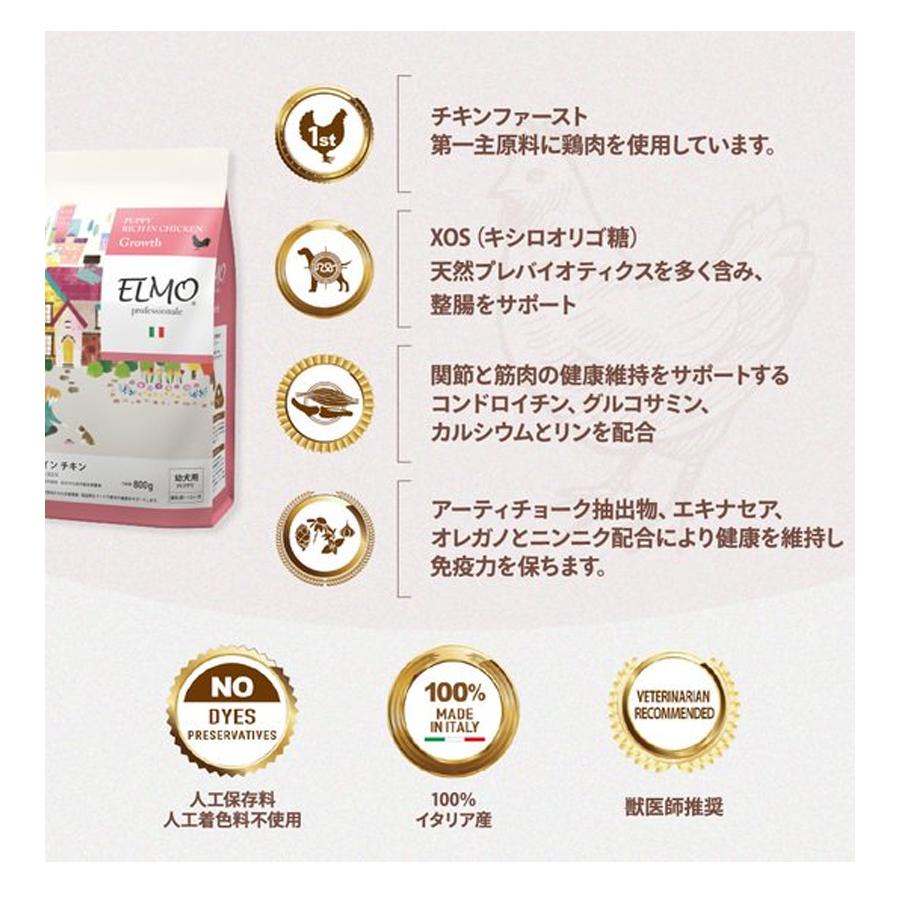 ドッグフード ELMO プロフェッショナーレ リッチ イン チキン 幼犬用