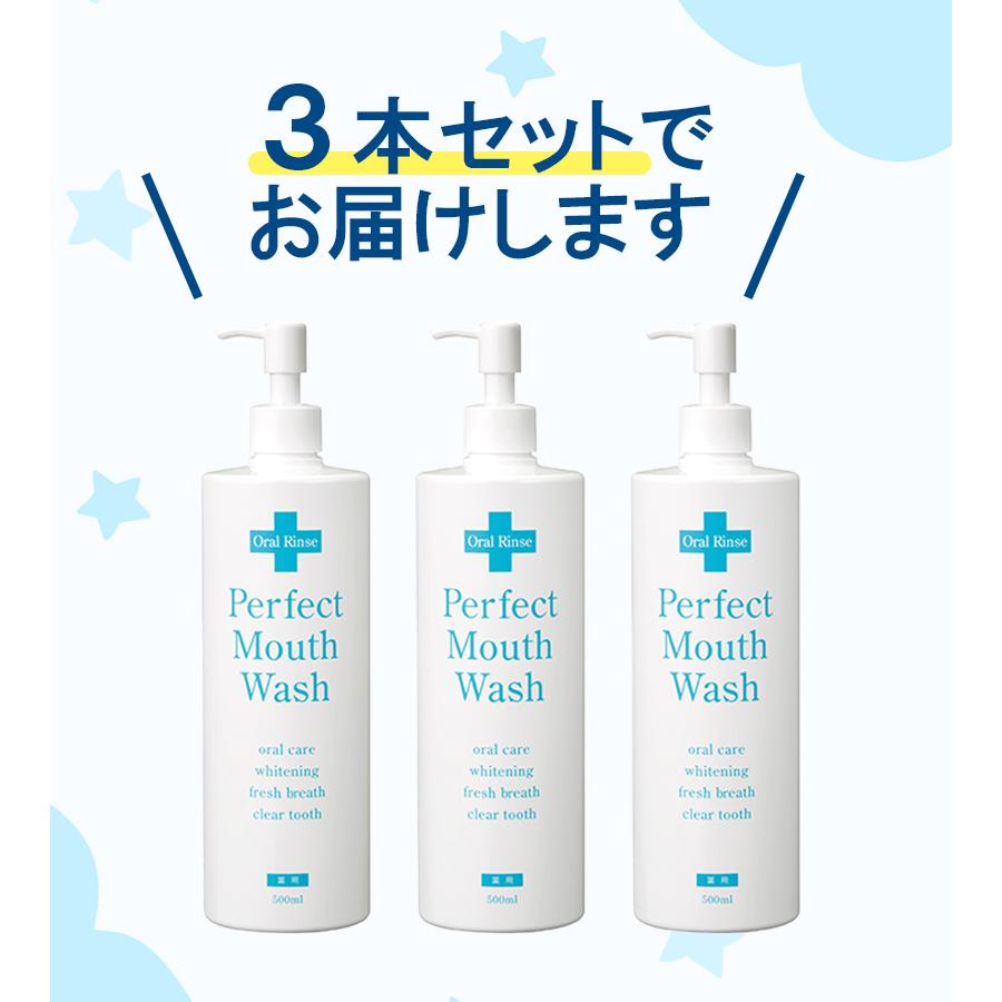 パーフェクトマウスウォッシュ 500ml 3本セット 洗口液 口内洗浄液