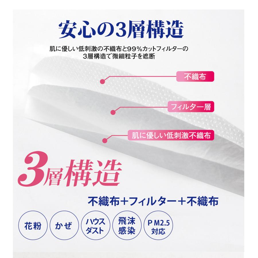 不織布マスク 快適ダブルワイヤー 50枚入×10個セット ふつうサイズ