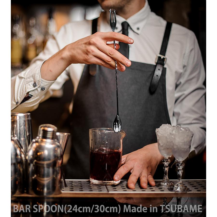 バースプーン 燕三条製 黒酸化発色 24cm マドラー カクテル作り バー
