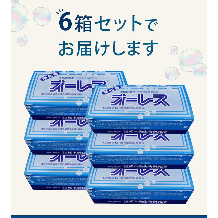 浄化槽促進剤 オーレス 浄化槽 20g×15袋 6箱セット PA-258 個包装
