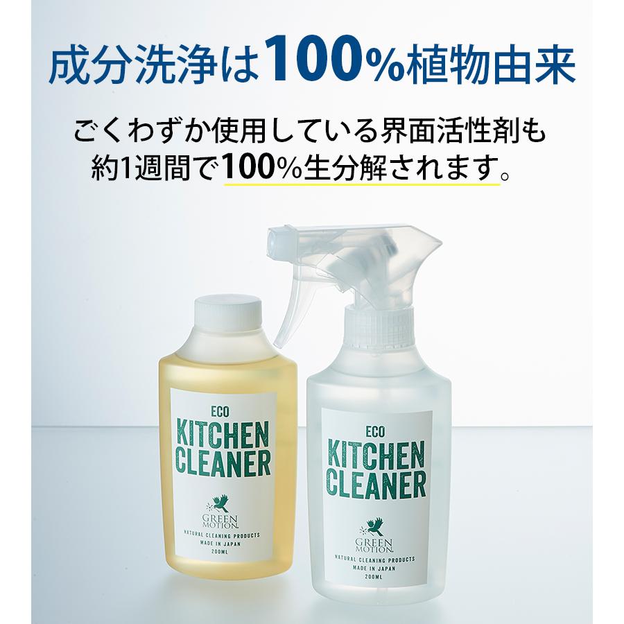 油汚れ 洗剤 キッチン エコキッチンクリーナー 本体 詰替 セット グリーンモーション 食器 食器洗い 洗い物｜select-mofu-y｜05