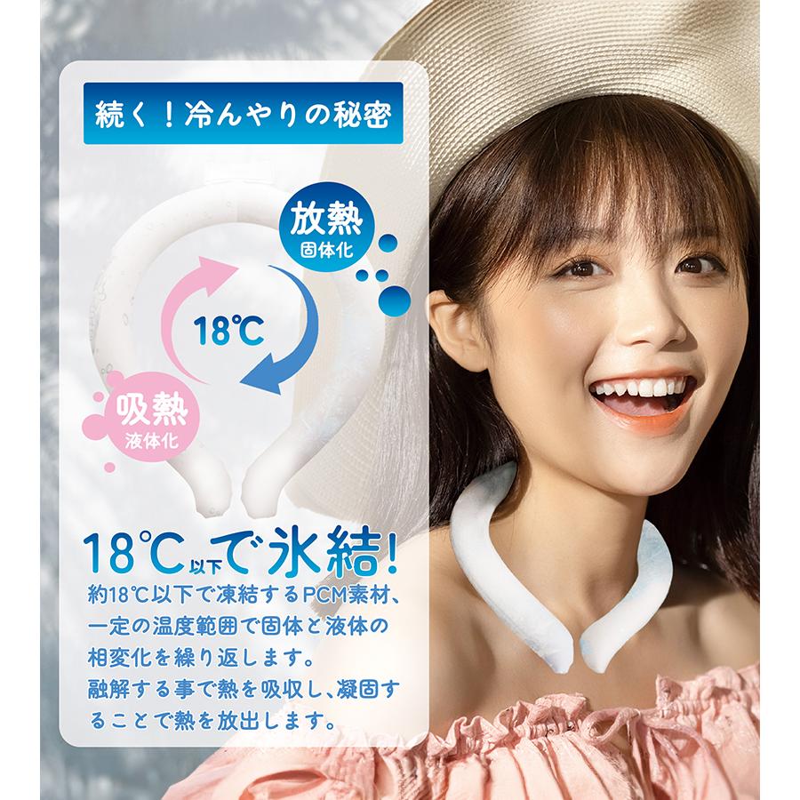首 冷やす グッズ 保冷剤 冷却 リング PCM素材 18度 スポーツ