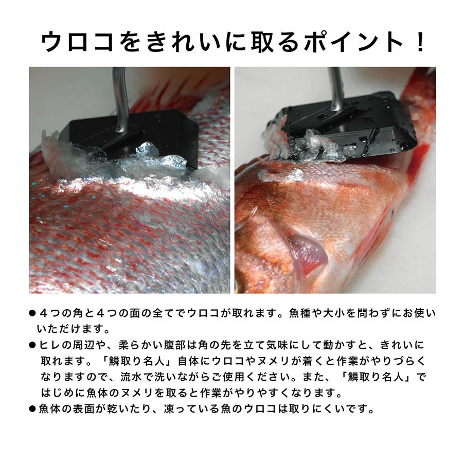 魚 うろこ取り 飛び散らない 鱗取り名人 燕三条製 日本製 軽量 ステンレス 職人 飛ばない 調理器具 業務用 家庭用 ウロコ取り器 ...