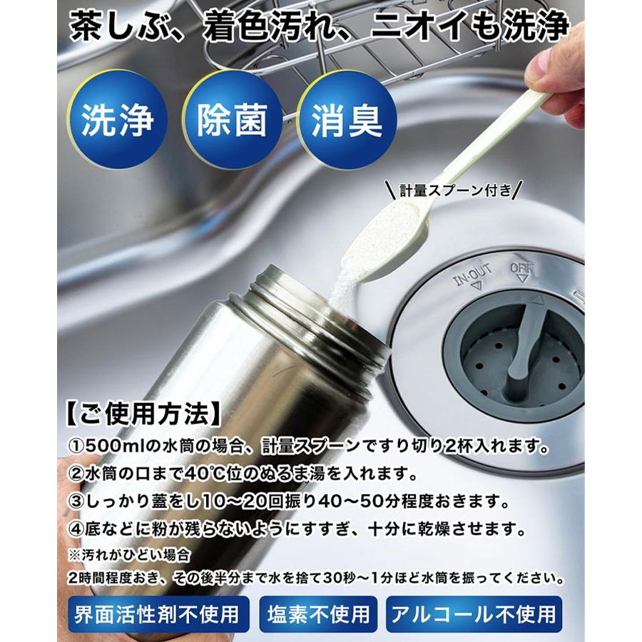 ステンレスボトル 洗浄剤 200g×2セット 計量スプーン付き 日本製 除菌