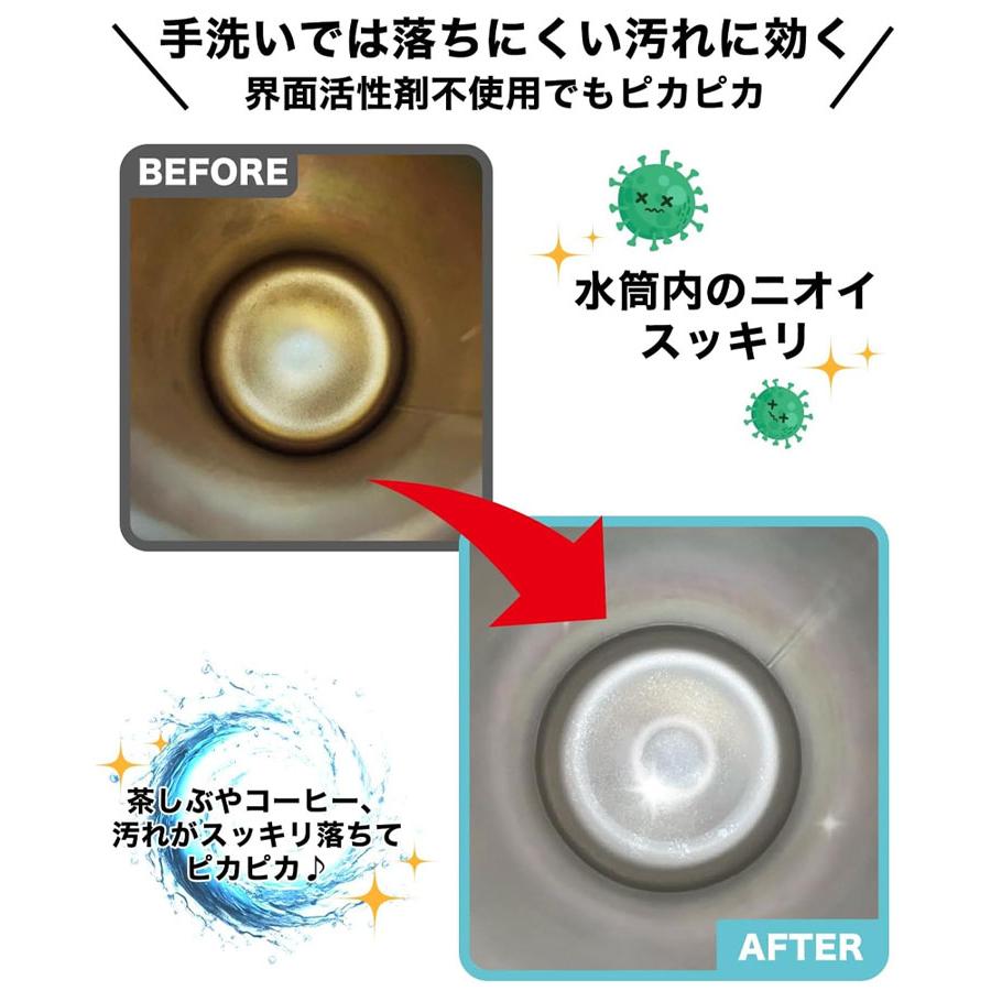 ステンレスボトル 洗浄剤 200g×2セット 計量スプーン付き 日本製 除菌